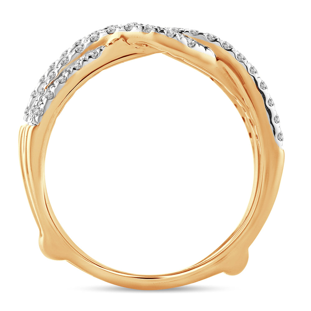 14K Yellow Gold Lab Diamond Ring Guard Enhancer