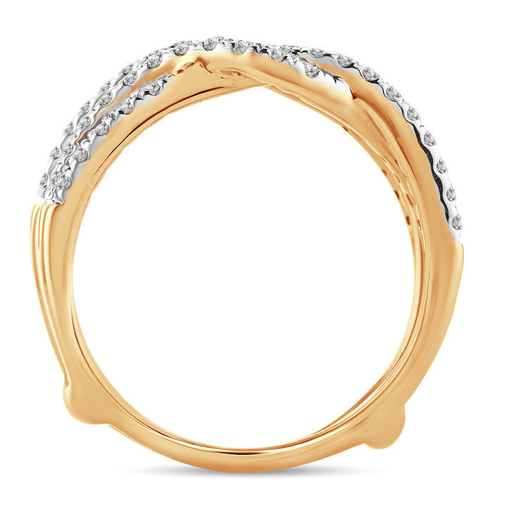 14K Yellow Gold Lab Diamond Ring Guard Enhancer