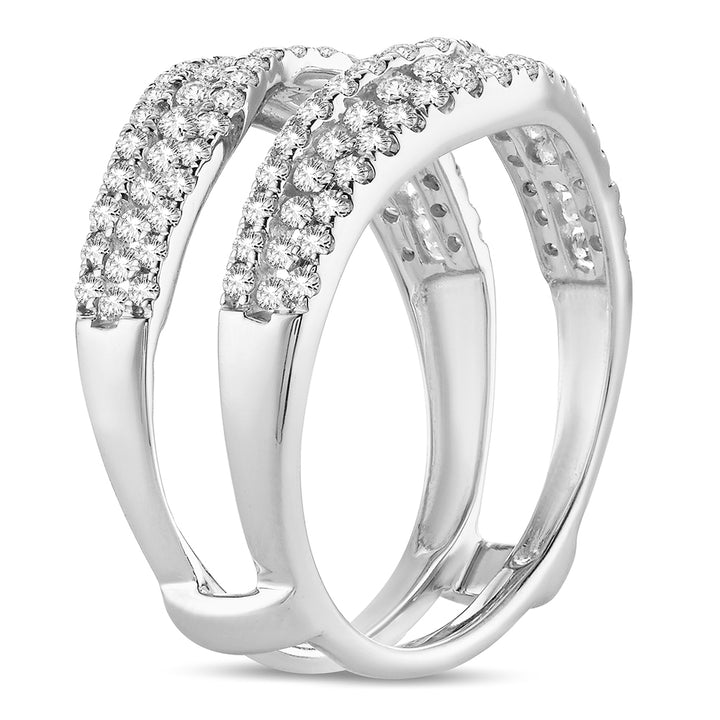 14K White Gold Lab Diamond Ring Guard Enhancer 1CT