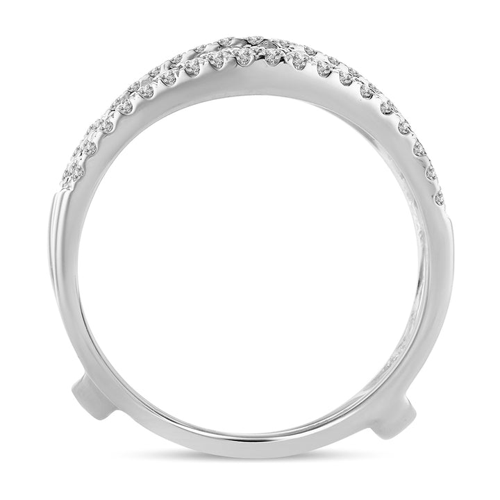 14K White Gold Lab Diamond Ring Guard Enhancer 1CT