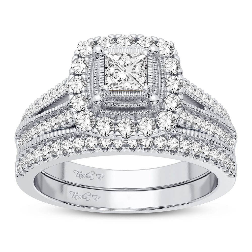 Timeless 14k White Gold Lab Diamond Bridal Ring (0.62CT)