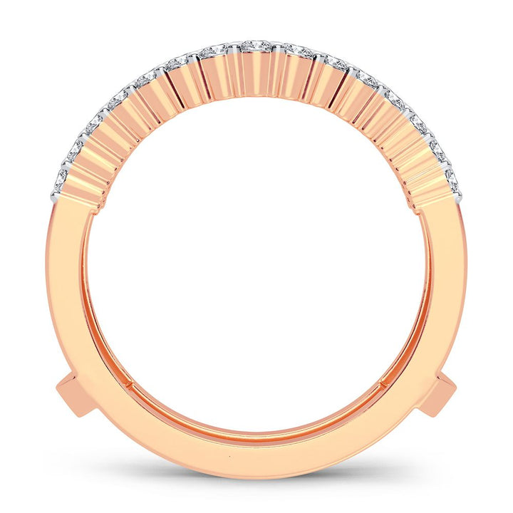 Romantic Rose Gold 0.50CT Lab Diamond Ring Guard Enhancer