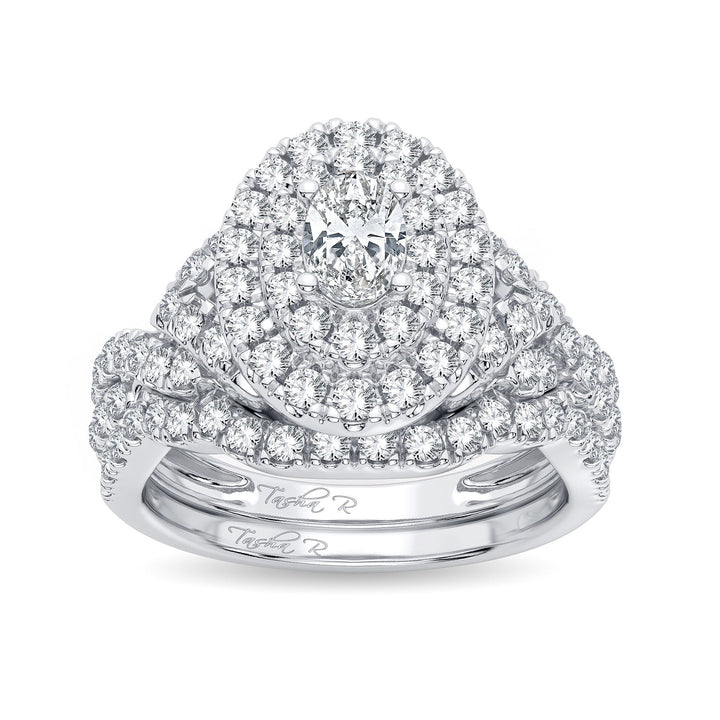14k White Gold 1.82CT Lab Diamond Engagement Ring