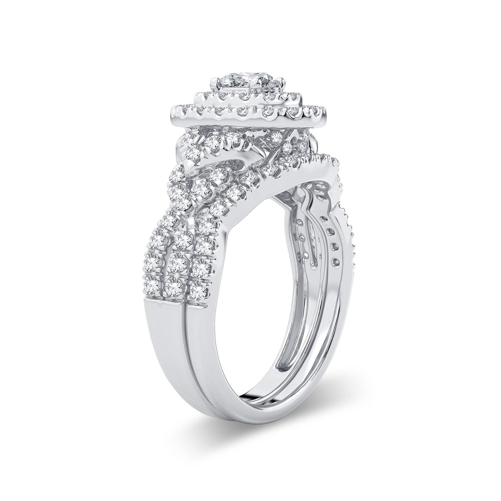 14k White Gold 1.82CT Lab Diamond Engagement Ring