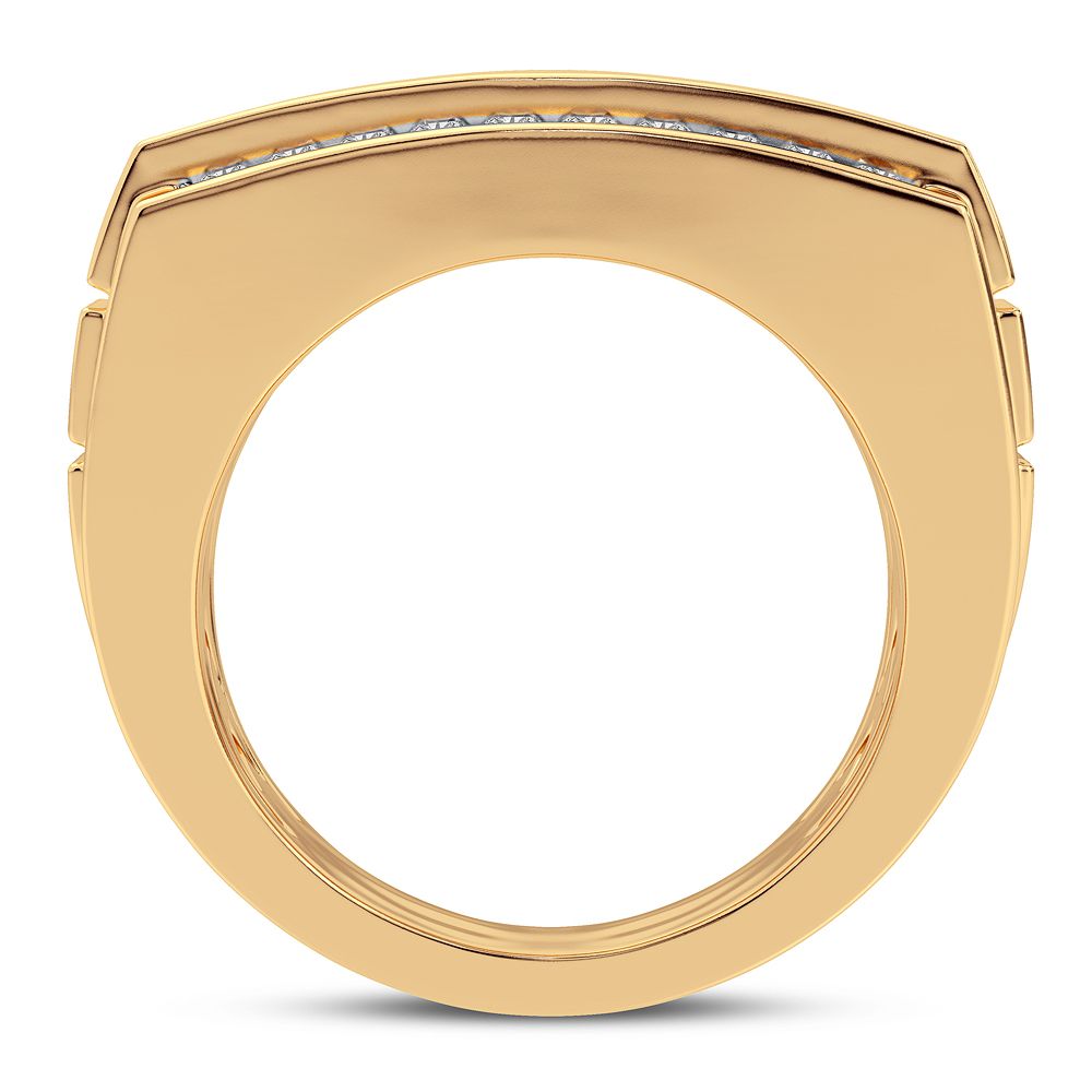 14K Yellow Gold Mens Lab Diamond Statement Ring (2.00CT)