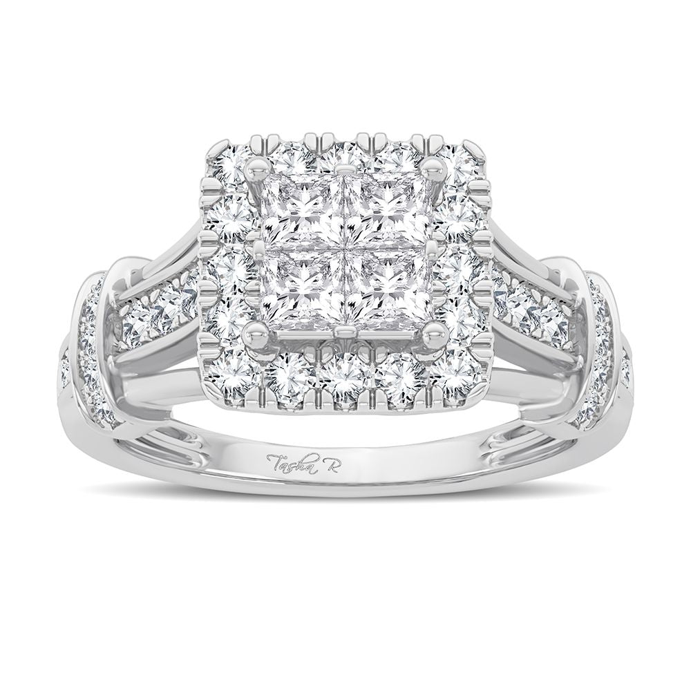 Brilliant 1CT Lab Diamond Ring in 14k White Gold