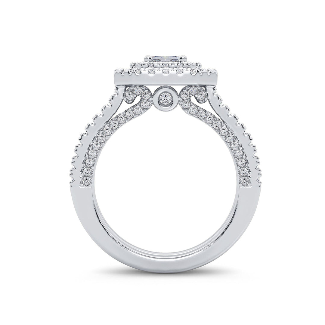 Brilliant 14k White Gold 1.50CT Lab Diamond Bridal Ring