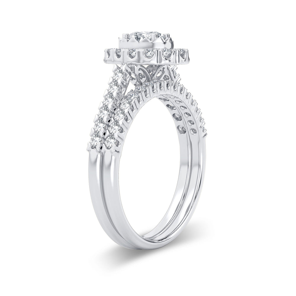 Elegant 14k White Gold 1CT Lab Grown Diamond Ring