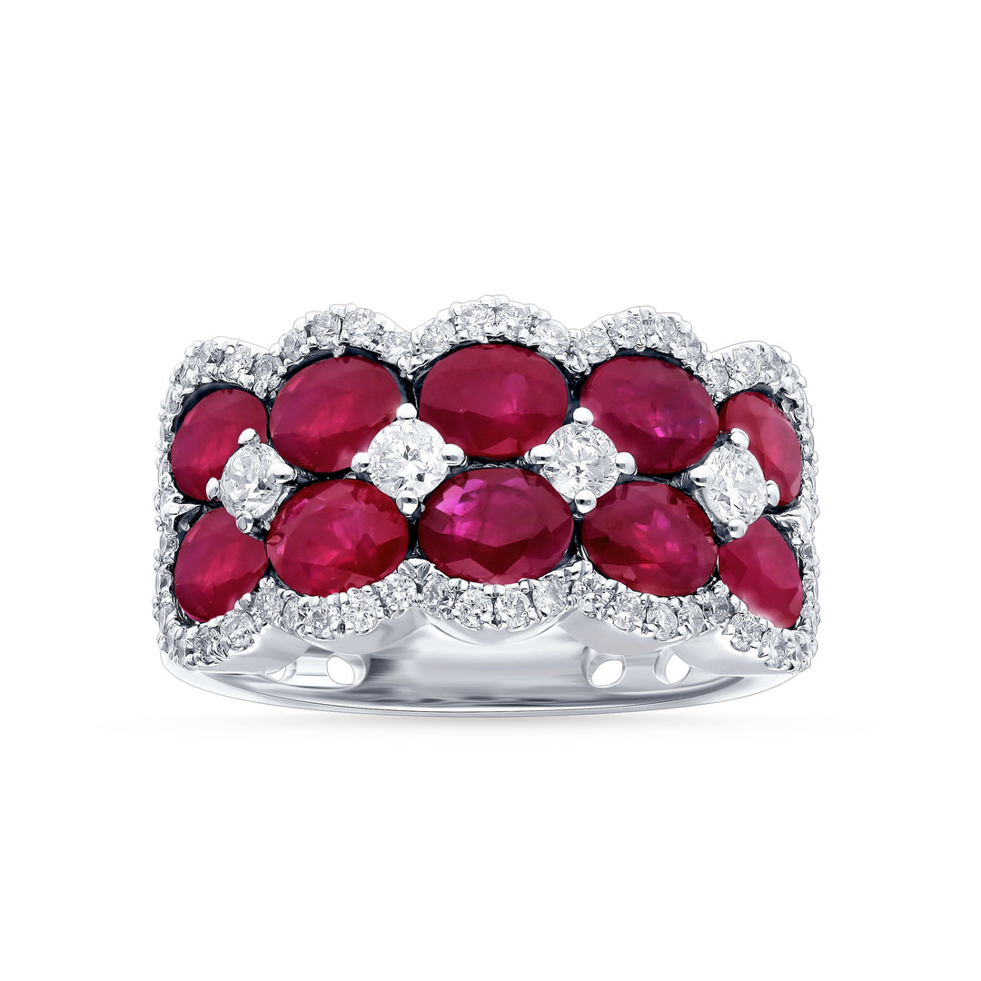 14K 0.69CT Diamond RUBY RING