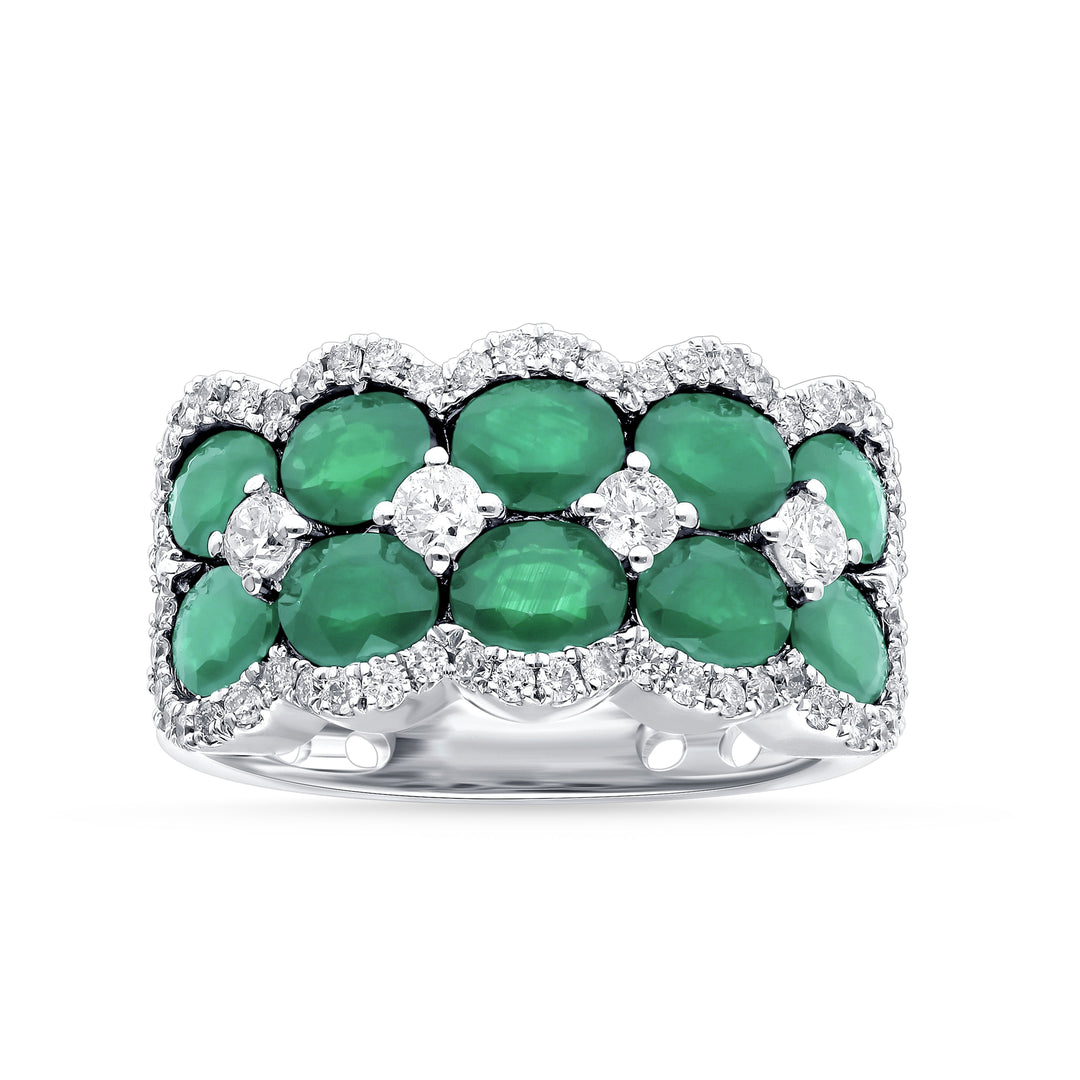 14K 0.69CT Diamond EMERALD RING