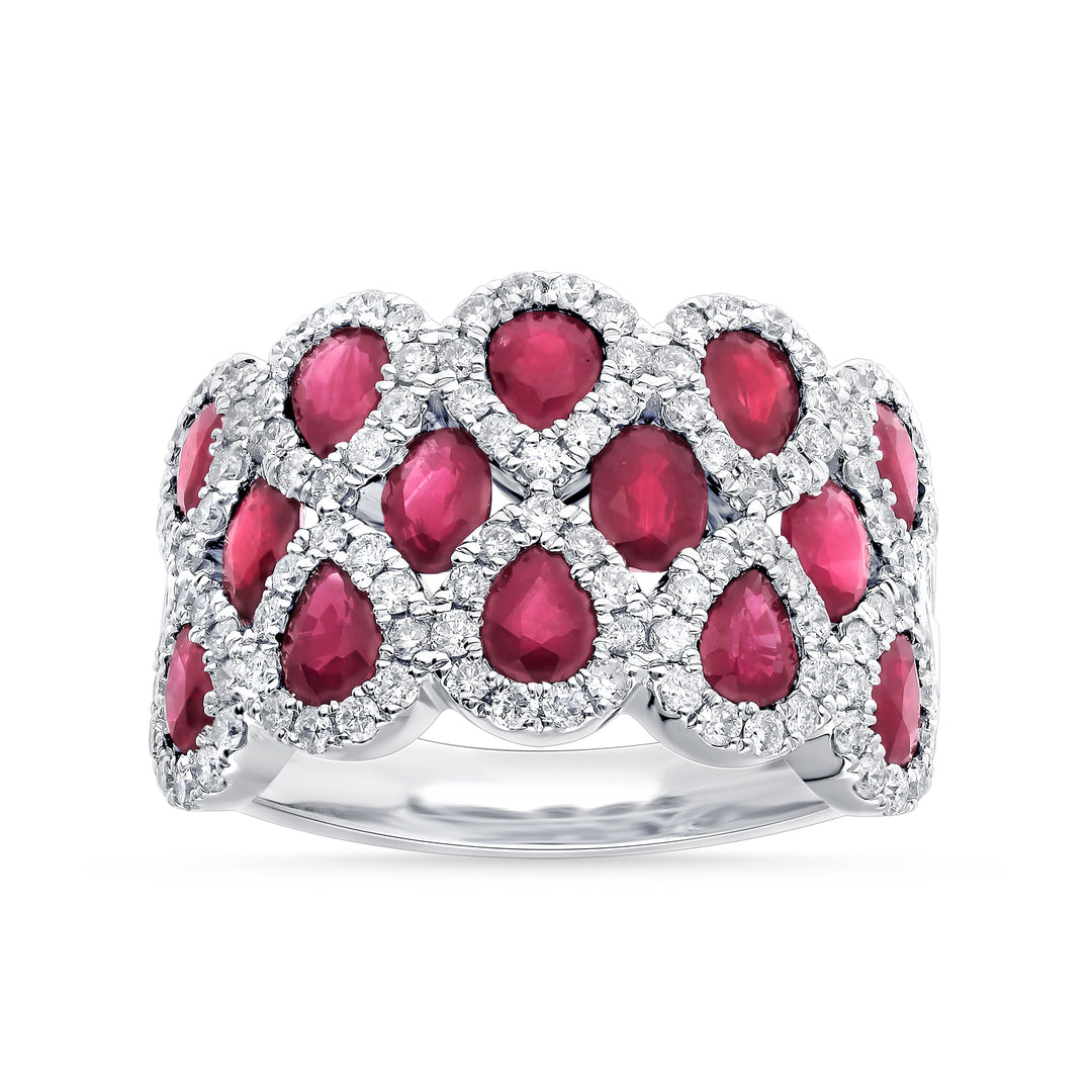 14K 0.83CT Diamond RUBY RING