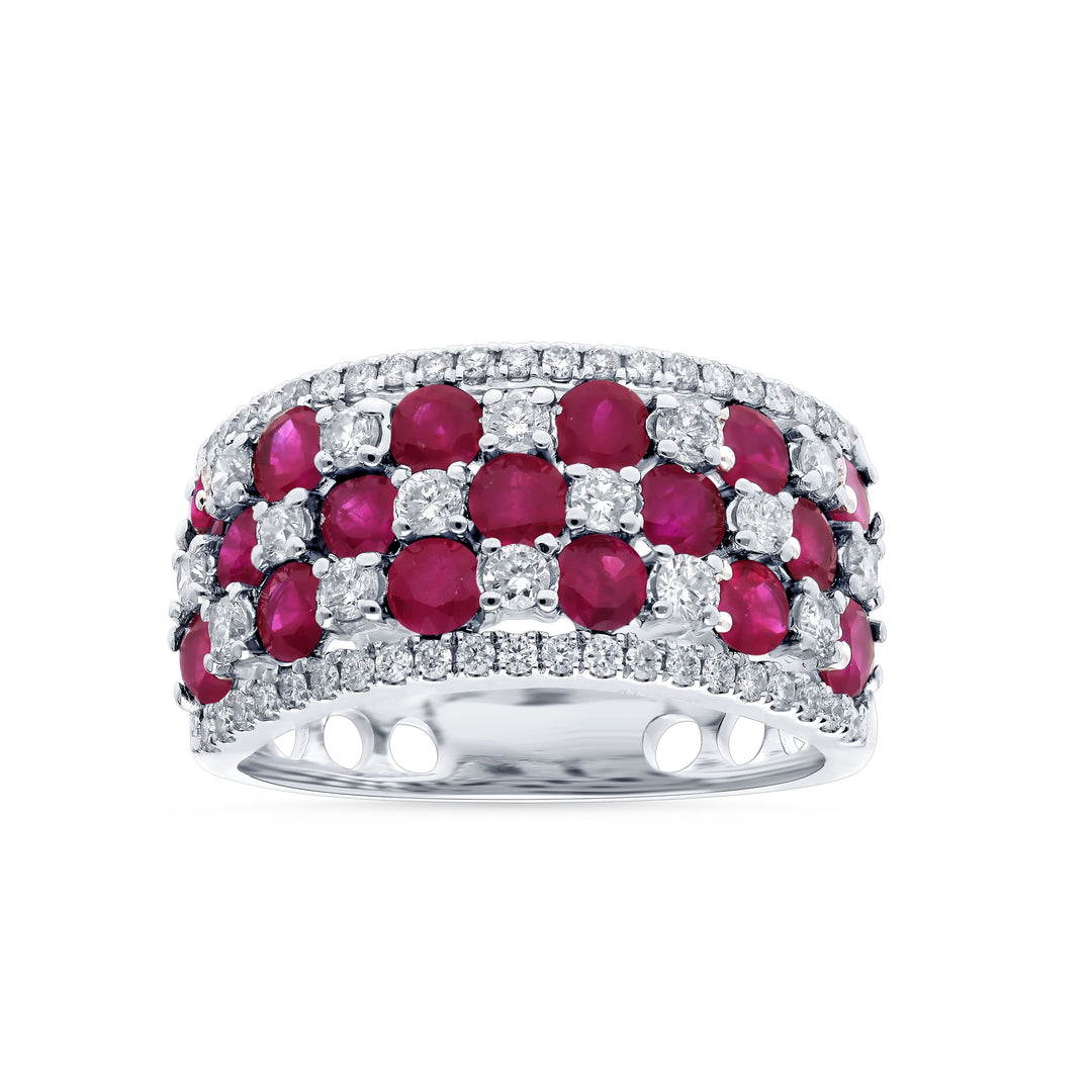 14K 0.72CT Diamond RUBY RING