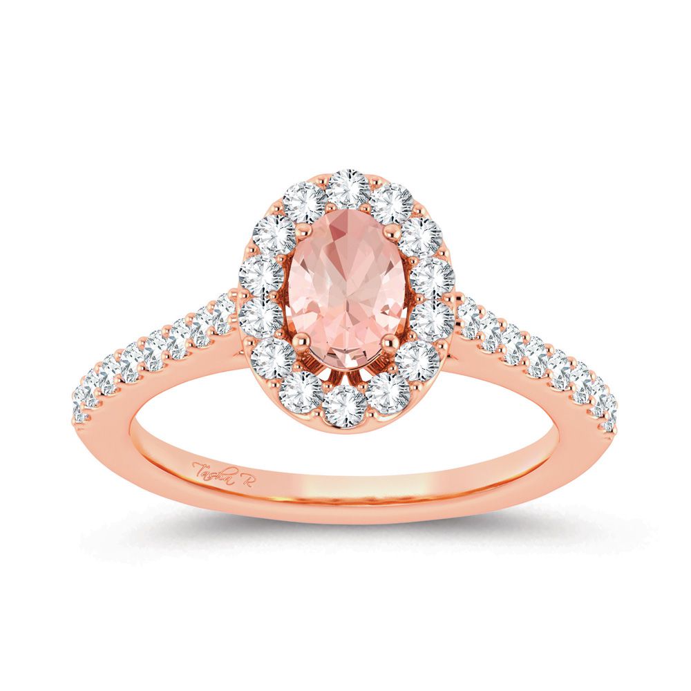 14K 0.40CT Diamond Morganite Ring