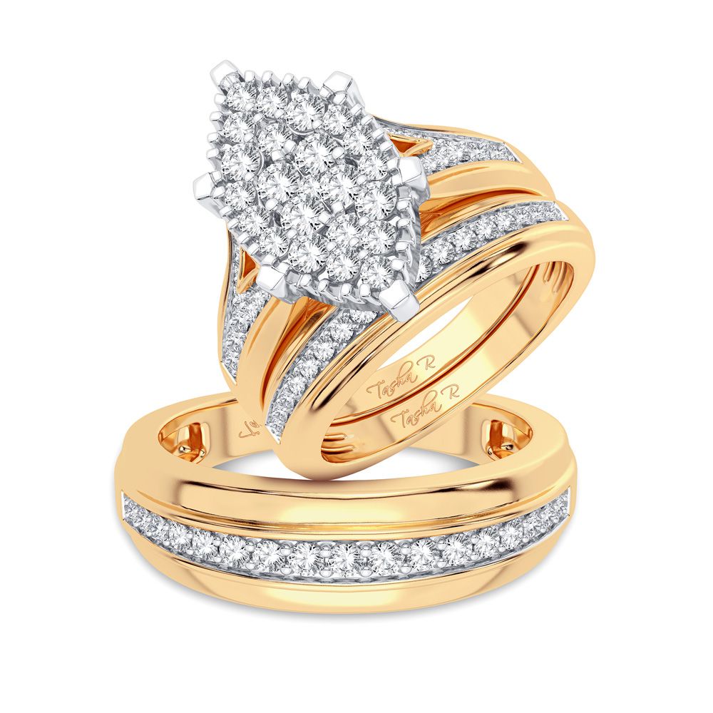 14K 1.14CT Diamond Trio Set