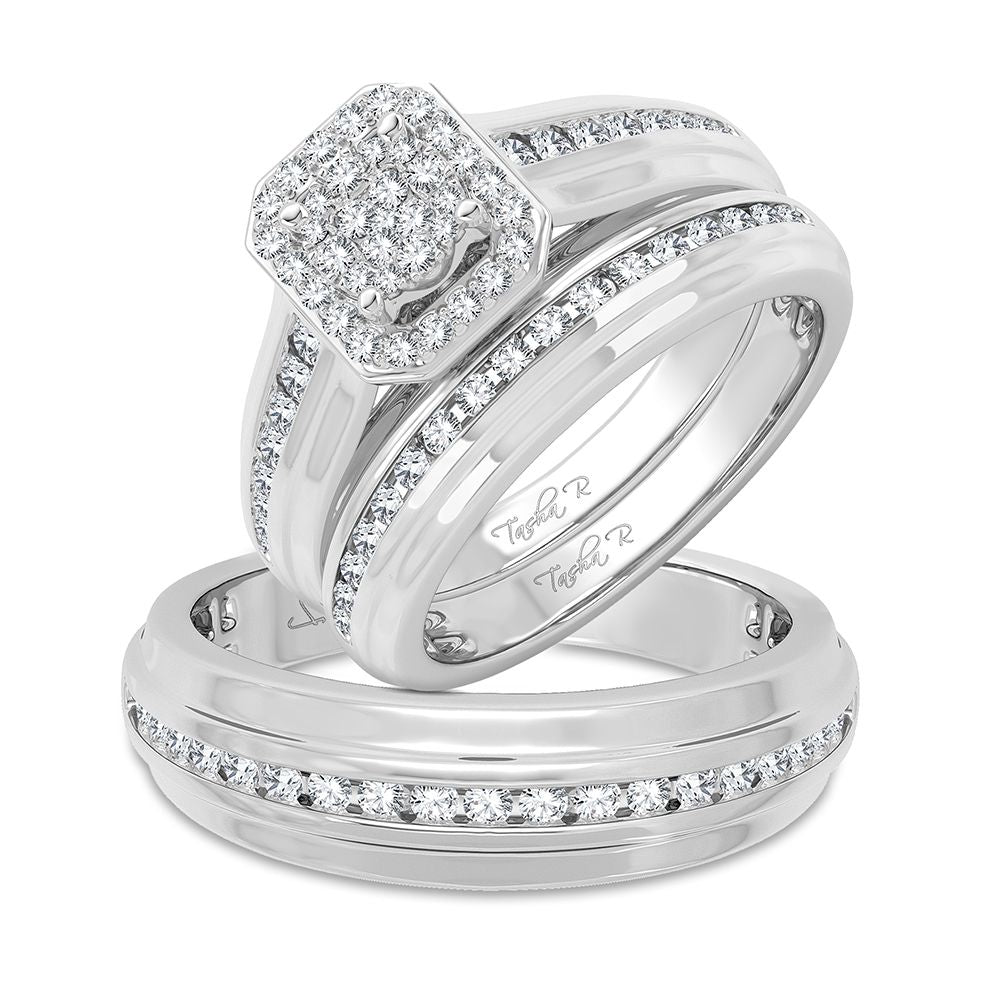 14K 0.87CT Diamond Trio Set