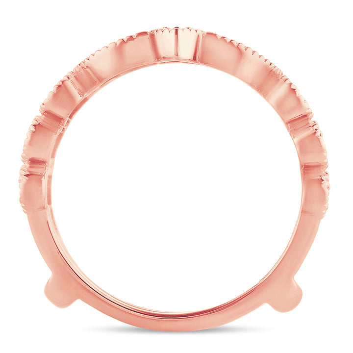 14k Rose Gold 0.33CT Lab Diamond Ring Guard Enhancer