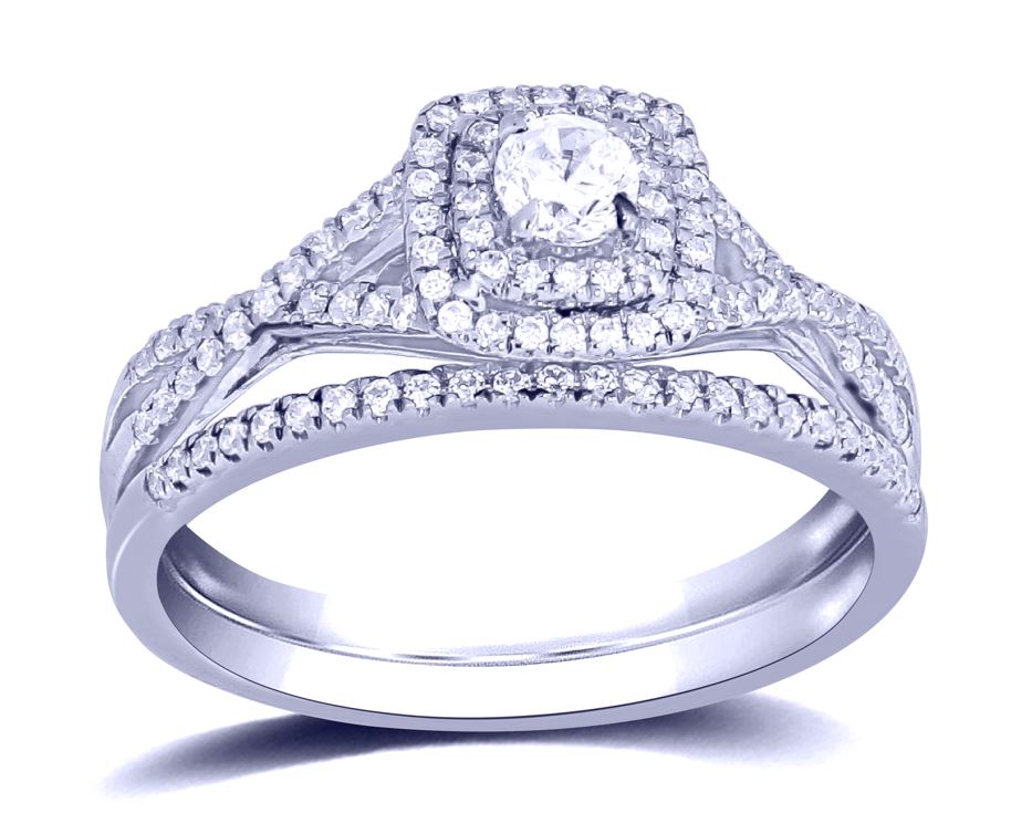 Magnifcnet 14K 0.50ct Diamond Bridal Ring