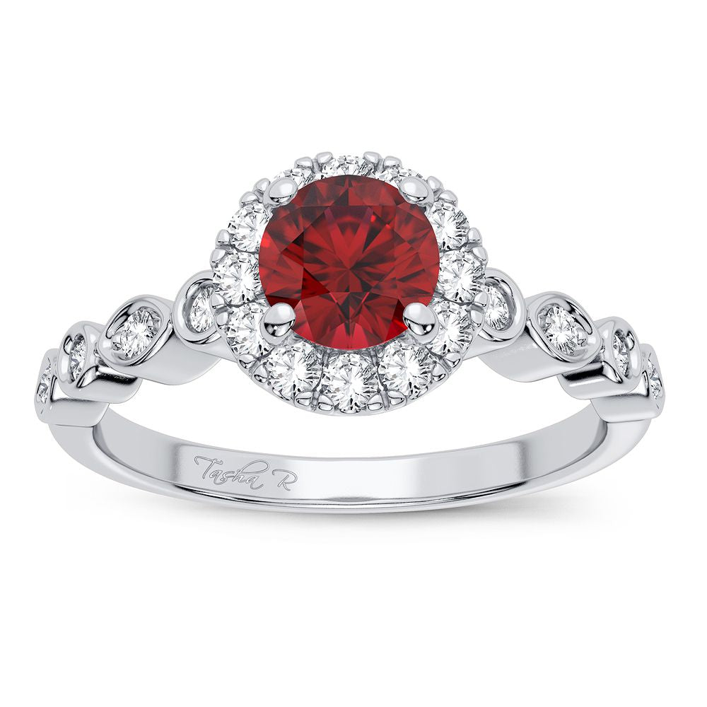 14K 0.25CT Diamond Ruby Ring