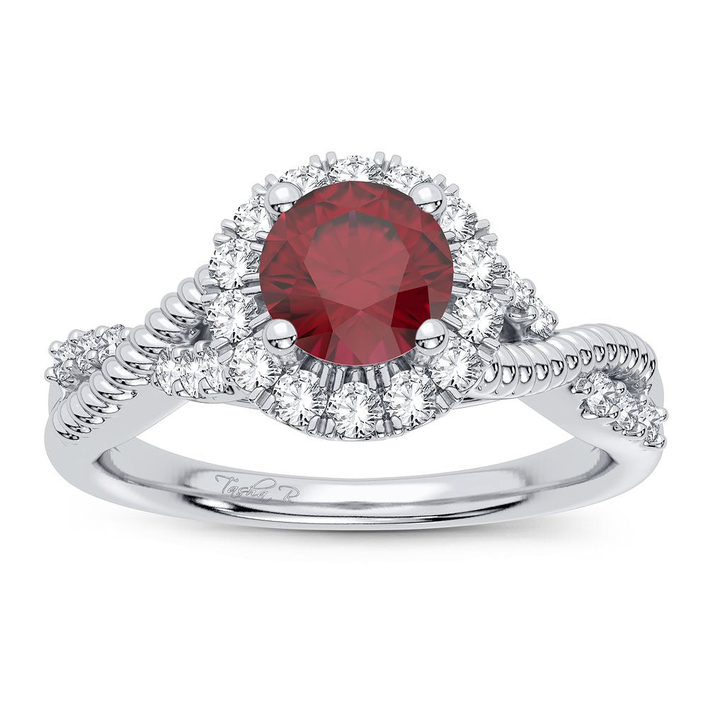 14K 0.25CT Diamond Ruby Ring