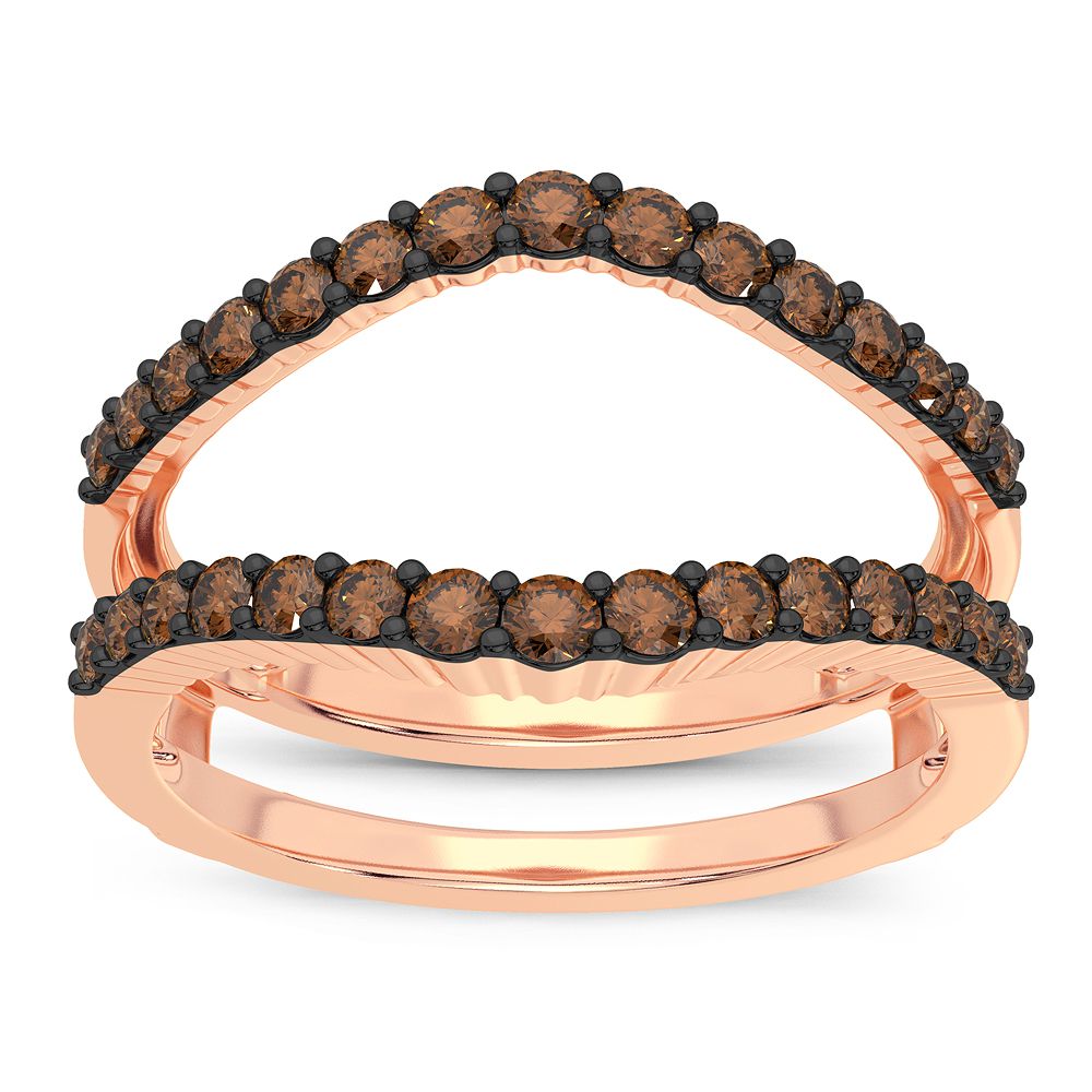 Romantic Rose Gold Lab Diamond Ring Guard - 0.50CT