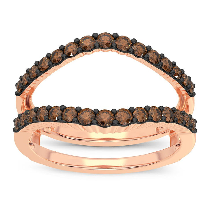 Romantic Rose Gold Lab Diamond Ring Guard - 0.50CT