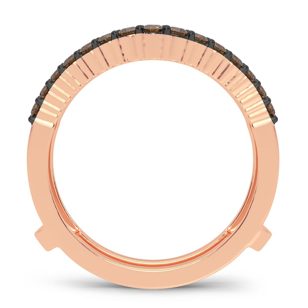 Romantic Rose Gold Lab Diamond Ring Guard - 0.50CT
