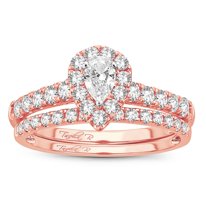 Romantic 14k Rose Gold Lab Diamond Engagement Ring
