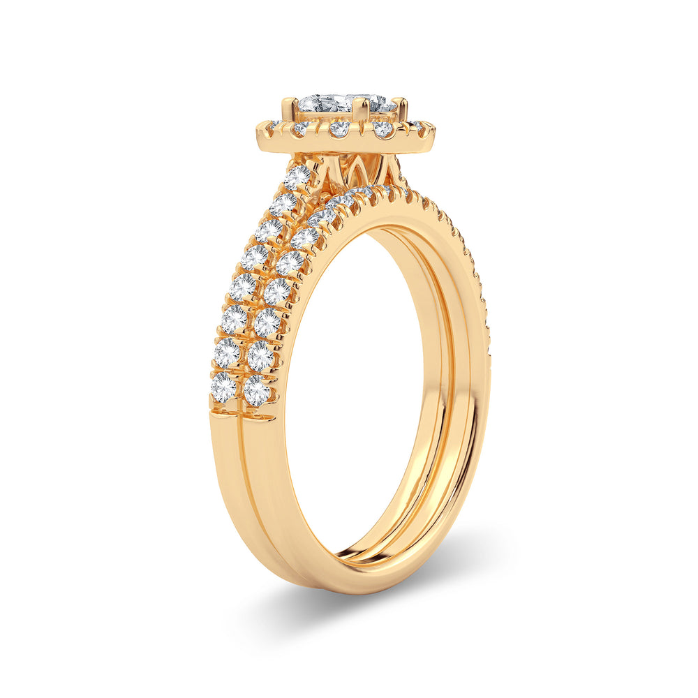 14K Yellow Gold Lab-Grown 1CT Diamond Bridal Ring