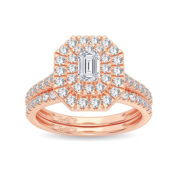 Romantic 14k Rose Gold Lab Diamond Engagement Ring