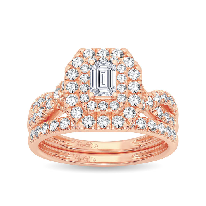 Romantic 14k Rose Gold Lab Diamond Engagement Ring (1CT)