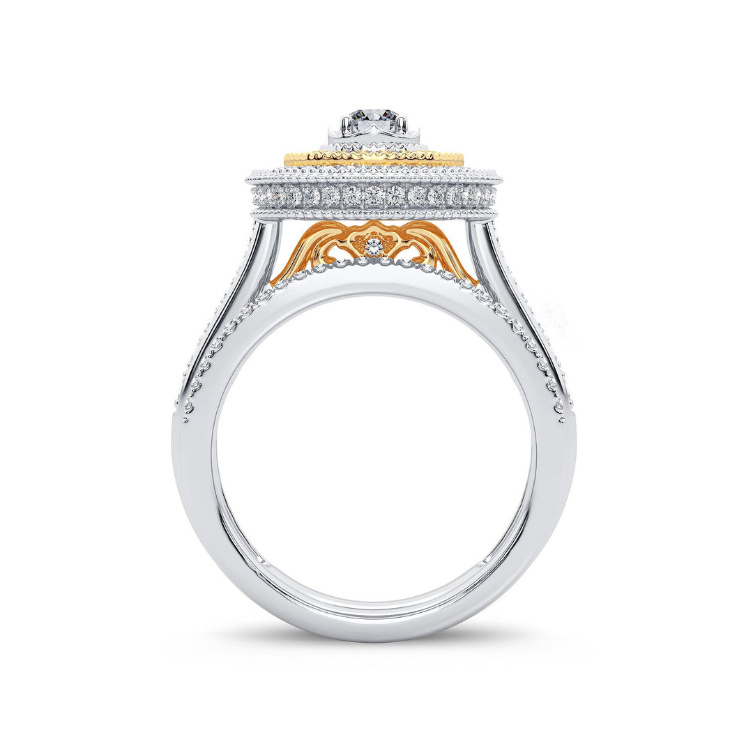 14k Yellow Gold Lab-Grown 1.01ct Diamond Bridal Ring