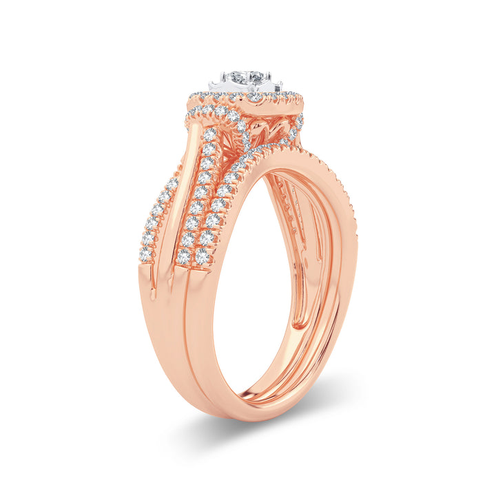 Timeless 14k Rose Gold 0.50CT Lab Diamond Engagement Ring