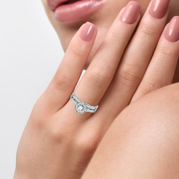 Timeless 14k White Gold Lab Diamond Bridal Ring (0.50ct)