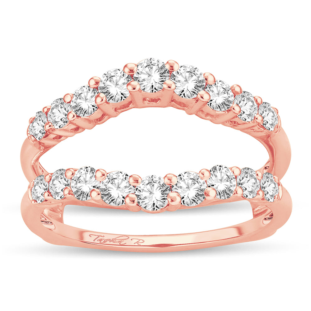14k Rose Gold Lab Diamond Ring Guard Enhancer