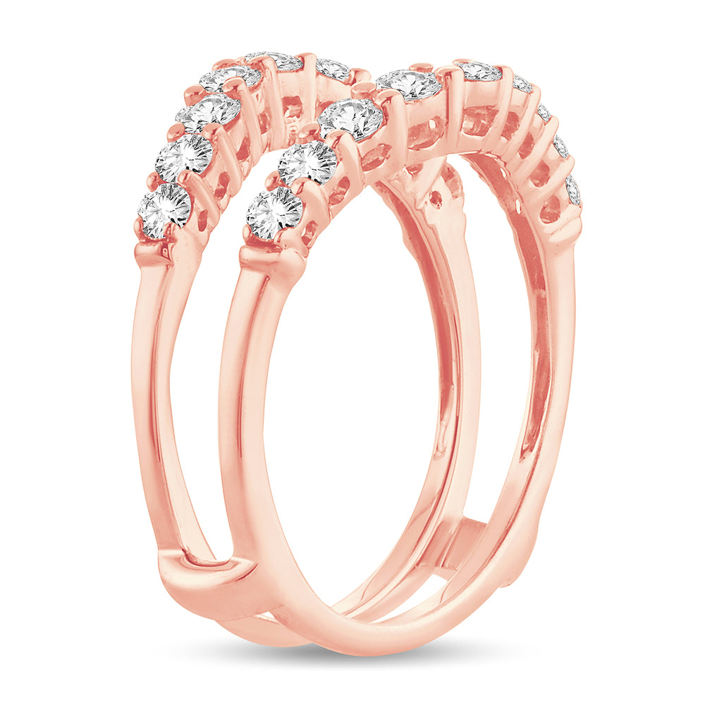14k Rose Gold Lab Diamond Ring Guard Enhancer