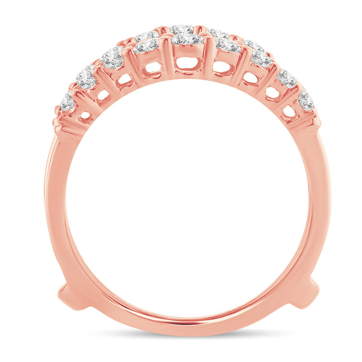 14k Rose Gold Lab Diamond Ring Guard Enhancer