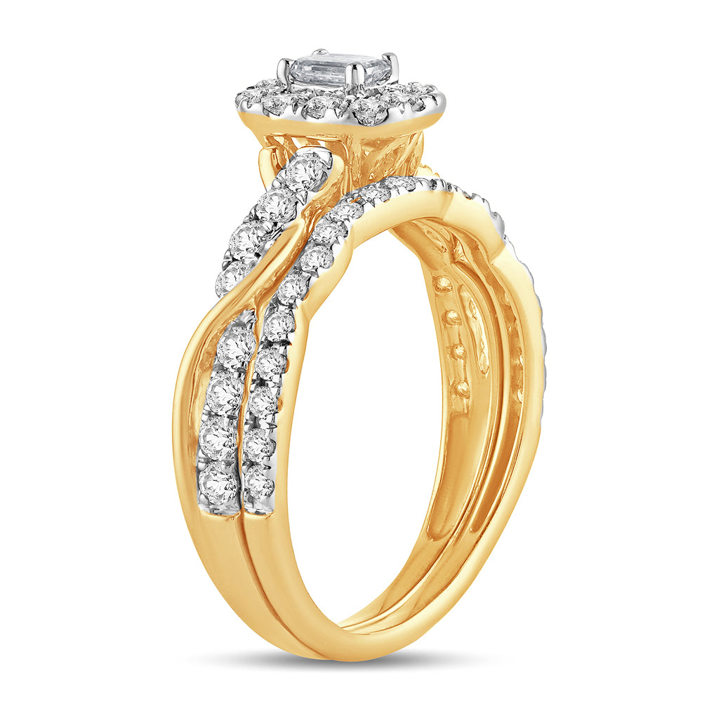 Luminous 14k Yellow Gold 1CT Lab Diamond Engagement Ring