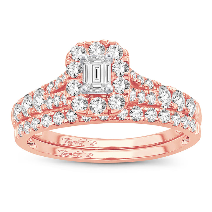 14k Rose Gold 1CT Lab Diamond Fancy Cut Engagement Ring