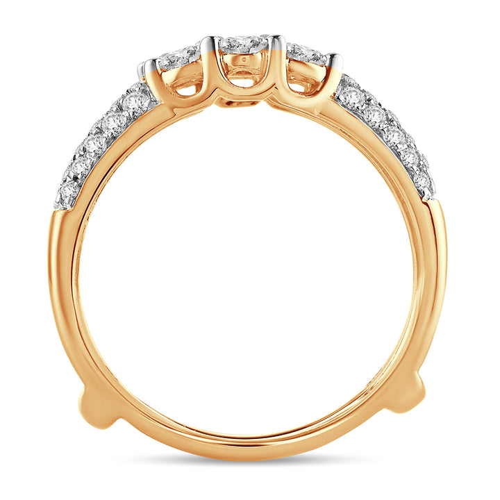 14K Yellow Gold 1CT Lab Diamond Ring Guard Enhancer
