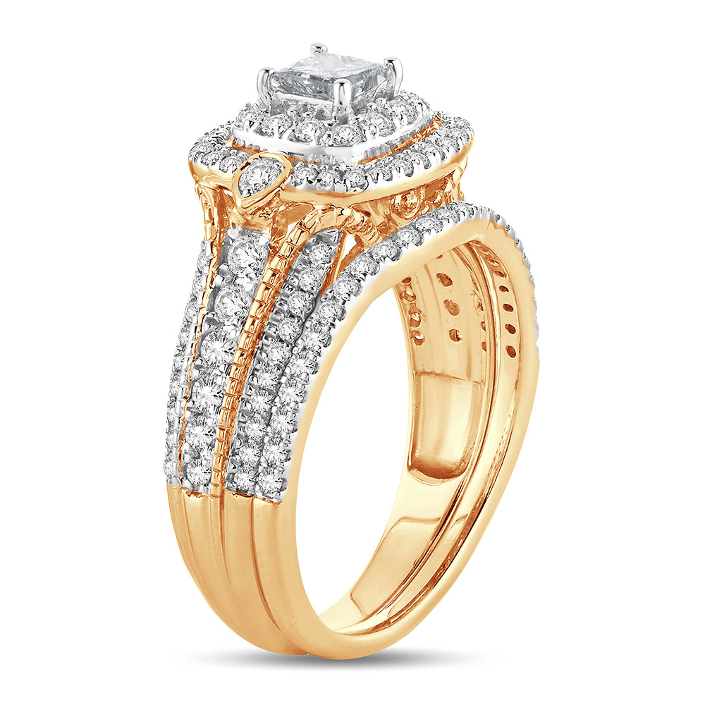 Brilliant 14K Yellow Gold Lab Diamond Bridal Ring (1CT)