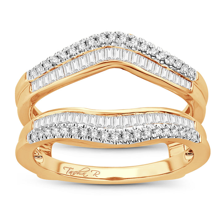 14K Yellow Gold 0.50CT Lab Diamond Ring Guard Enhancer