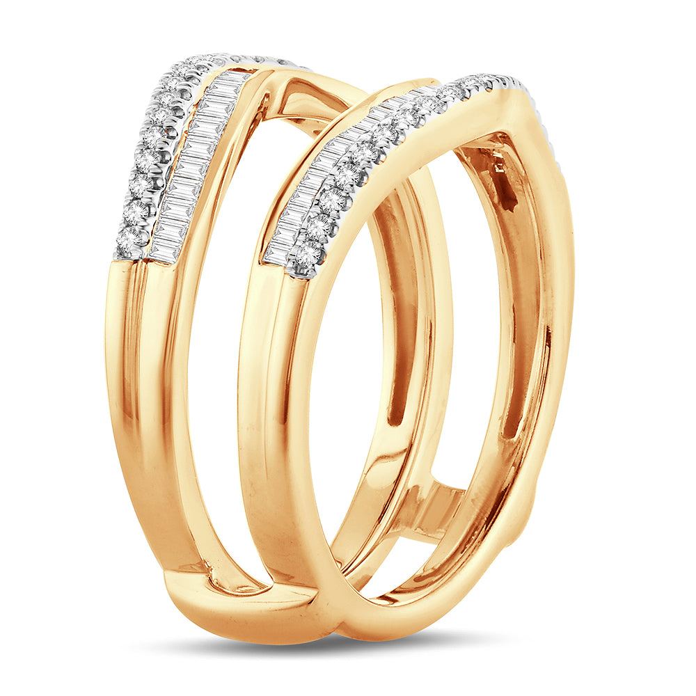 14K Yellow Gold 0.50CT Lab Diamond Ring Guard Enhancer
