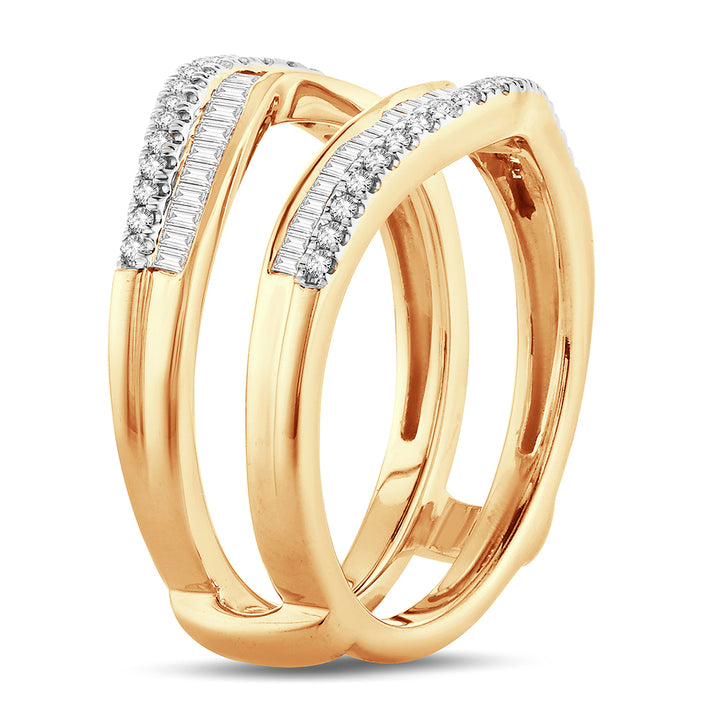 14K Yellow Gold 0.50CT Lab Diamond Ring Guard Enhancer