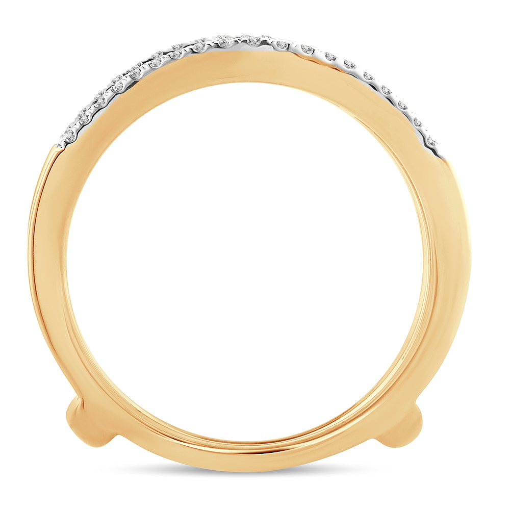 14K Yellow Gold 0.50CT Lab Diamond Ring Guard Enhancer