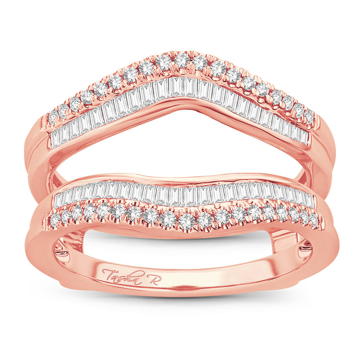 14k Rose Gold Lab Diamond Ring Guard Enhancer