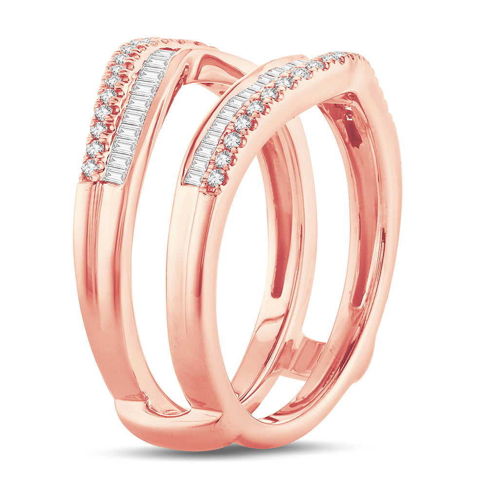 14k Rose Gold Lab Diamond Ring Guard Enhancer