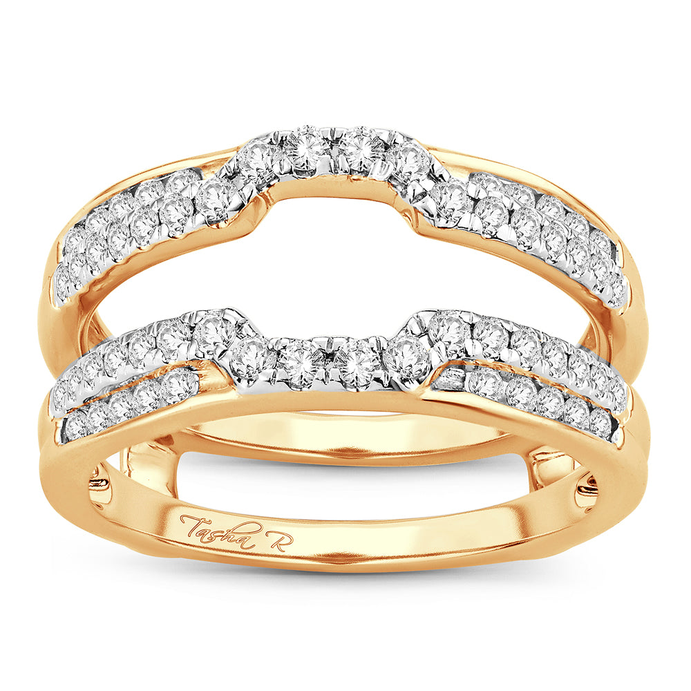 14K Yellow Gold Lab Diamond Ring Guard Enhancer