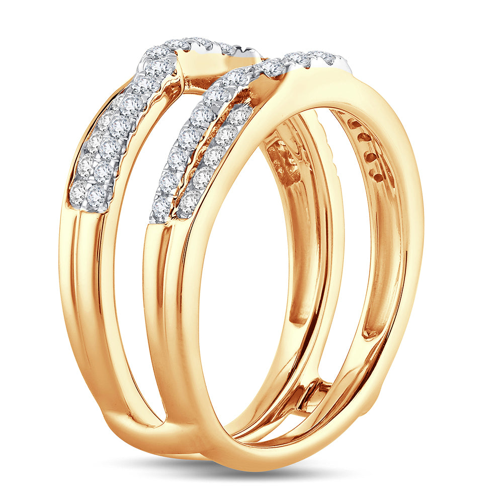 14K Yellow Gold Lab Diamond Ring Guard Enhancer