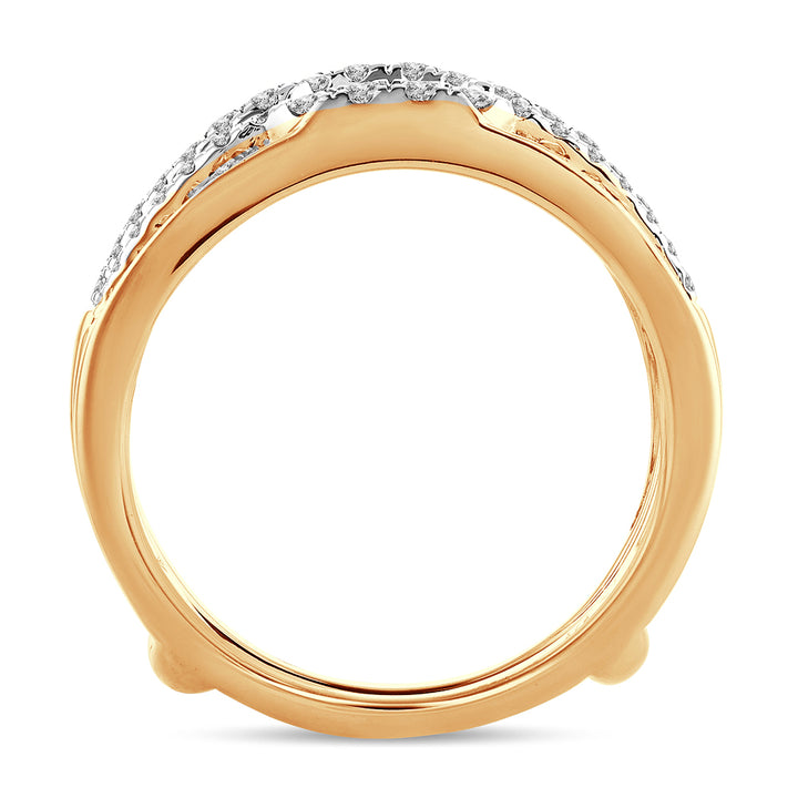 14K Yellow Gold Lab Diamond Ring Guard Enhancer