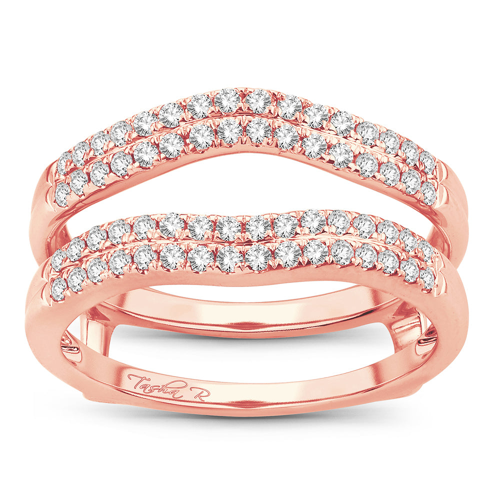 14k Rose Gold 0.50CT Lab Diamond Ring Guard Enhancer